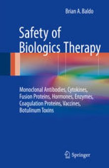 Safety of Biologics Therapy: Monoclonal Antibodies, Cytokines, Fusion Proteins, Hormones, Enzymes, Coagulation Proteins, Vaccines, Botulinum Toxins