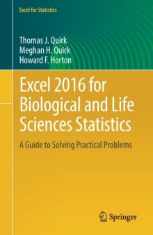 Excel 2016 for Biological and Life Sciences Statistics: A Guide to Solving Practical Problems