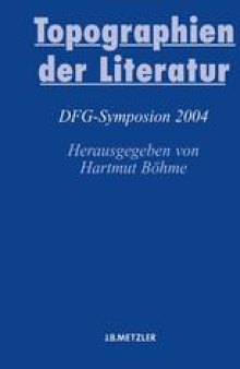 Topographien der Literatur: Deutsche Literatur im transnationalen Kontext