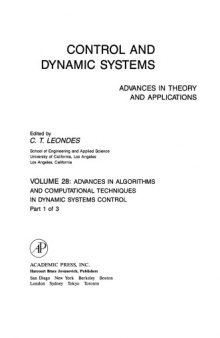 Advances in Algorithms and Computational Techniques in Dynamic Systems Control, Part 1 of 3