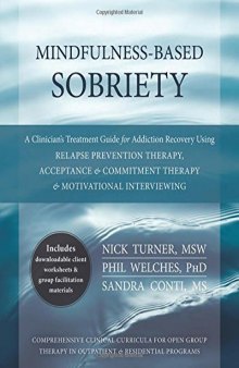 Mindfulness-Based Sobriety: A Clinician’s Treatment Guide for Addiction Recovery Using Relapse Prevention Therapy, Acceptance and Commitment Therapy, and Motivational Interviewing