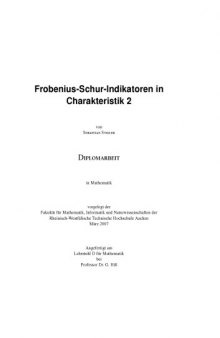 Frobenius-Schur-Indikatoren in Charakteristik 2