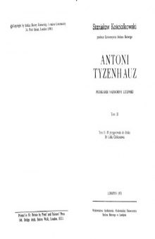 Antoni Tyzenhauz: podskarbi nadworny litewski