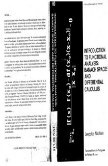 Introduction to Functional Analysis: Banach Spaces and Differential Calculus