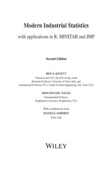 Modern Industrial Statistics with Applications in R MiniTab and JMP