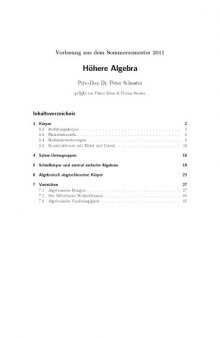 Höhere Algebra [Lecture notes]
