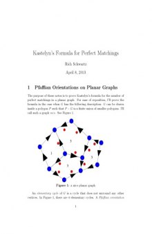Kastelyn’s Formula for Perfect Matchings [expository notes]