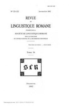 Revue de linguistique romane