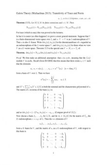 Galois Theory: Transitivity of Trace and Norm [Lecture notes]
