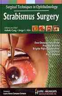 Surgical techniques in ophthalmology : strabismus surgery