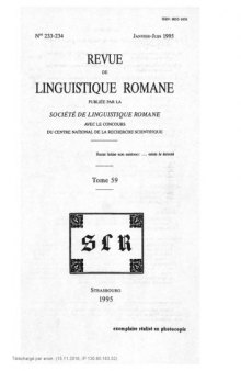 Revue de linguistique romane