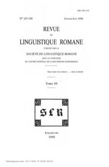 Revue de linguistique romane