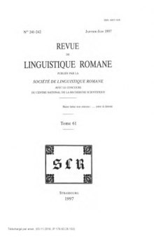 Revue de linguistique romane