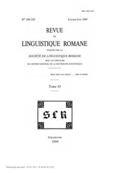 Revue de linguistique romane