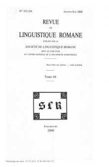 Revue de linguistique romane