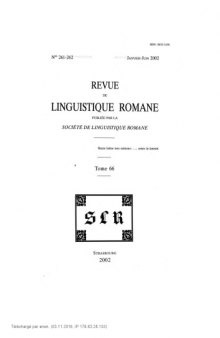 Revue de linguistique romane