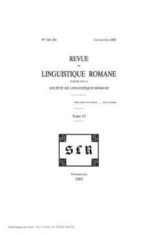 Revue de linguistique romane