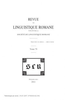 Revue de linguistique romane