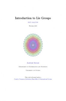 Introduction to Lie Groups MAT 4144/5158: Winter 2015