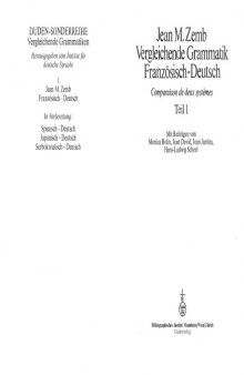 Vergleichende Grammatik, Französisch-Deutsch