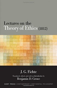 Lectures on the Theory of Ethics (1812)