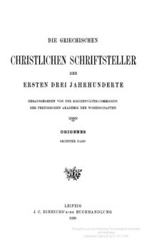 Origenes: Band 6 vol.1  Homilien zum Hexateuch in Rufins Übersetzung. Teil 1: Die Homilien zu Genesis, Exodus und Leviticus