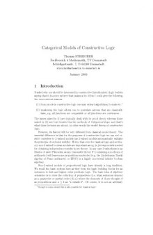 Categorical Models of Constructive Logic [Lecture notes]