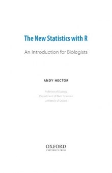 The New Statistics with R. An Introduction for Biologists