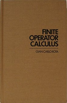 Finite Operator Calculus