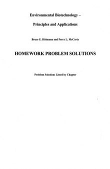Homework Problem Solutions Environmental Biotechnology - Principles and Applications