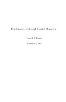 Combinatorics through guided Discovery