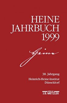 Heine-Jahrbuch 1999: 38. Jahrgang