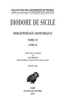 Bibliothèque historique, Livre XI