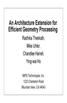 An Architecture Extension for Efficient Geometry Processing