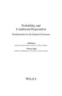 Probability and Conditional Expectation. Fundamentals for the Empirical Sciences