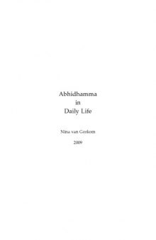 Abhidhamma in Daily Life