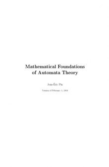 Mathematical Foundations of Automata Theory