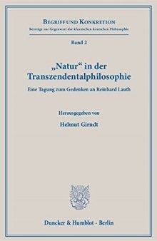 »Natur« in der Transzendentalphilosophie : Eine Tagung zum Gedenken an Reinhard Lauth