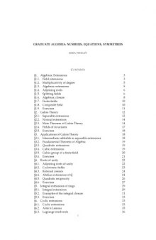 Graduate algebra: numbers, equations, symmetries (2013 version)