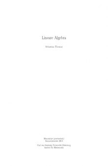 Lineare Algebra (provisional)