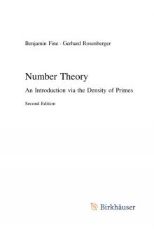Number Theory An Introduction via the Density of Primes
