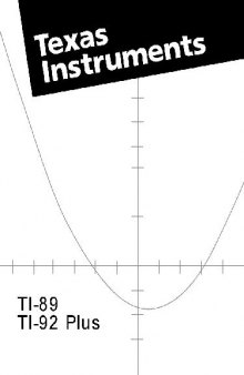 TI-89 TI-92 Plus Benutzerhandbuch für Advanced Mathematics Software Version 2.0