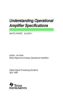 Understanding Op Amps - [Texas Instruments]
