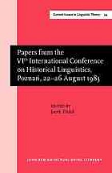 Historical linguistics : 6th International conference : Papers and programme.