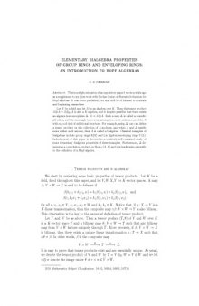 Elementary bialgebra properties of group rings and enveloping rings: an introduction to Hopf algebras