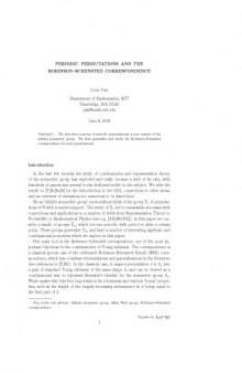 Periodic permutations and the Robinson-Schensted correspondence