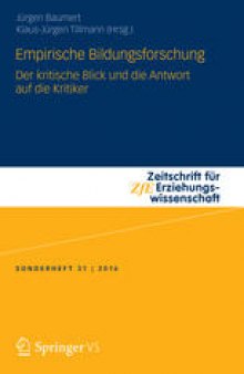 Empirische Bildungsforschung: Der kritische Blick und die Antwort auf die Kritiker