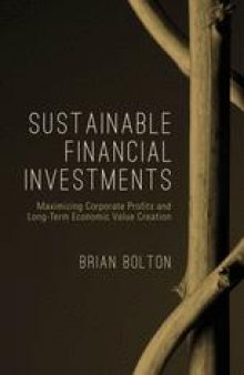 Sustainable Financial Investments: Maximizing Corporate Profits and Long-Term Economic Value Creation