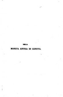 Della moneta antica di Genova