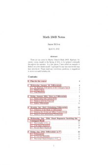 Math 256B Notes
